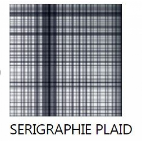 Paroi de douche Fixe KUADRA H Sérigraphié PLAID 60 cm Sérigraphie PLAID