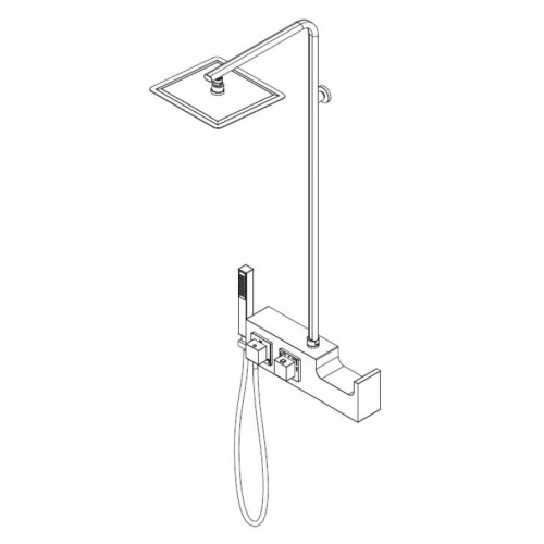 Colonne de douche AQUACHROME chromé - CD300 Aquachrome dessin