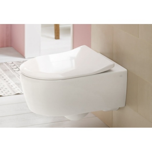 Pack WC Geberit UP320 + Cuvette AVENTO Villeroy & Boch + Plaque Blanche* AVENTO Slim Ambiance
