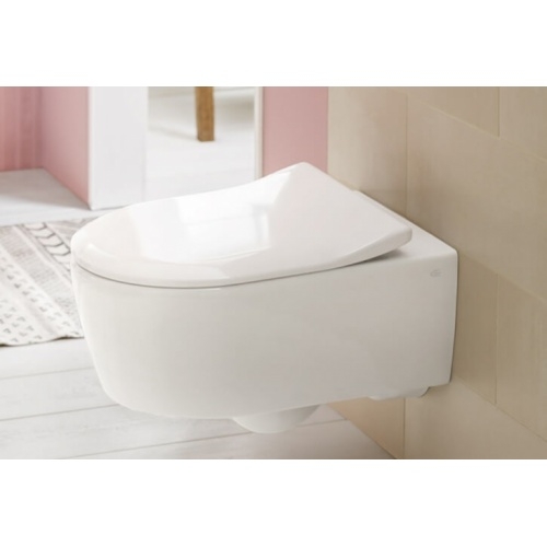 Pack WC Geberit UP320 + Cuvette AVENTO Villeroy & Boch + Plaque Noire* AVENTO Slim Ambiance