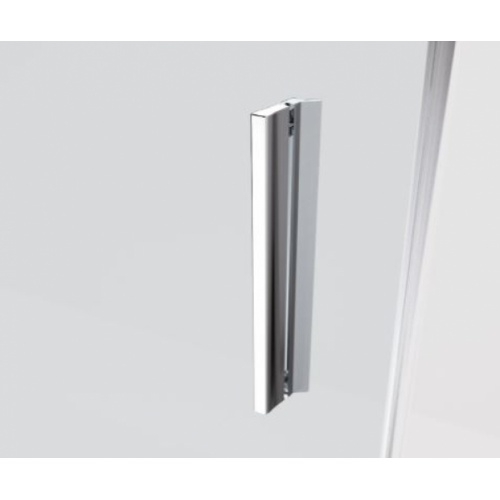 Paroi 1 porte coulissante KUADRA 2.0 2PH - Silver - Verre Transparent - Droite - 100cm Poignée