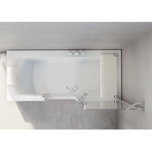 Combiné Bain/Douche DUO 160x75 cm - Tête à Gauche baignoire-rectangulaire-kinedo-duo-vue du dessus Gauche