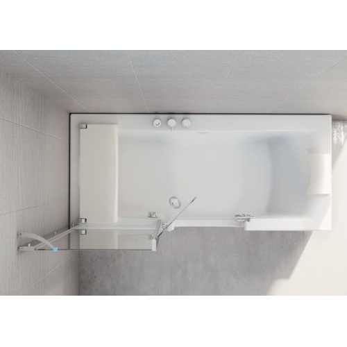 Combiné Bain/Douche DUO adapté PMR et Séniors, 160x75 cm - Tête à Droite baignoire-rectangulaire-kinedo-duo-vue du dessus Droite