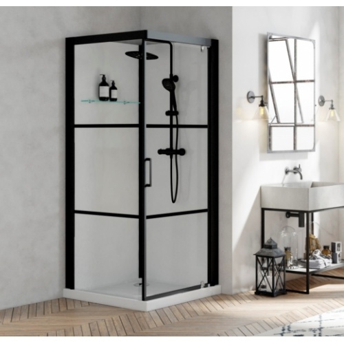 Cabine de douche BROOKLYN FACTORY 90x90 cm - Porte pivotante