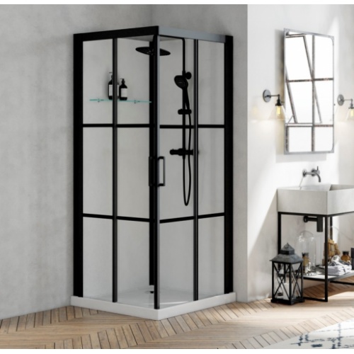 Cabine de douche BROOKLYN FACTORY 90x90 cm - Portes coulissantes