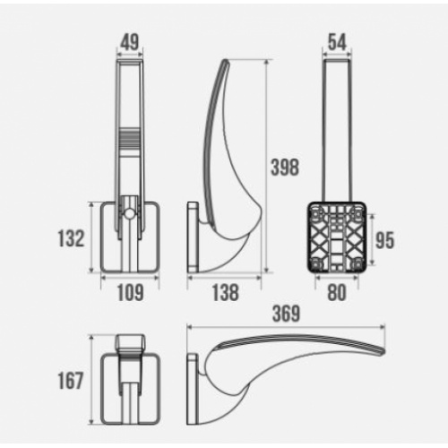 Accoudoir relevable ARSIS anthracite Schéma 047713