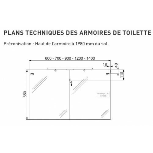 Meuble double vasque 4 tiroirs 120 cm RIVAGE Cristal Blanc Armoire de toilette Techniques