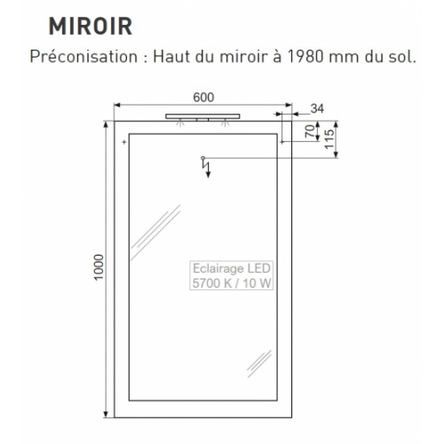 Meuble double vasque 4 tiroirs 120 cm RIVAGE Cristal Blanc PLAZA Techniques