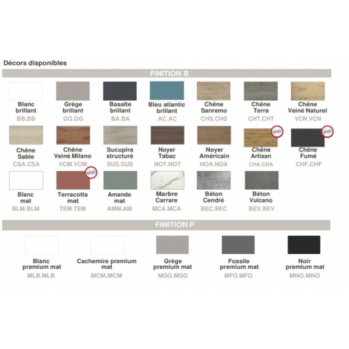 Meuble de salle de bain TEN 3 tiroirs Fossile premium mat Coloris TEN