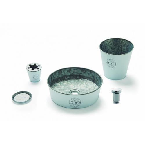 Set de toilette KIOTO en Zinc Blanc