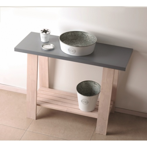 Set de toilette KIOTO en Zinc Blanc KIOTO Blanc Ambiance