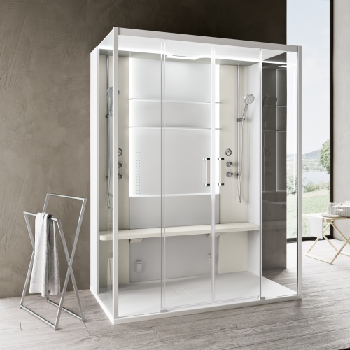 Cabine de douche multifonction SKILL DUAL Perla 160x97 cm SKILL-DUAL-NOVELLINI-345209-relc9efe63b