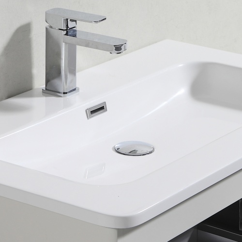 Meuble simple vasque 80cm TOOLA Blanc Brillant sans miroir Toola-80-vasque-leroy