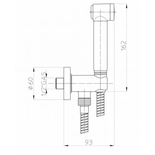 Applique douchette WC en laiton - WC69451 WC69451 Schéma