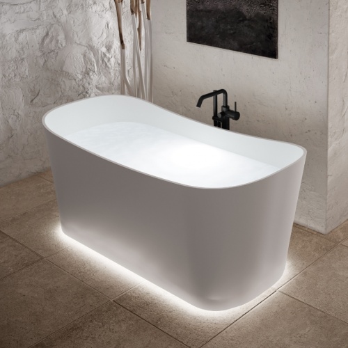 Baignoire îlot SHIP Blanc Mat - 150x70 cm Novellini_Ship_led_bianco