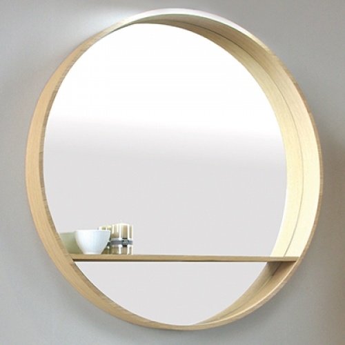 Meuble simple vasque OAKWOOD 120 cm Chêne Clair oakwood-haut-miroir_rond