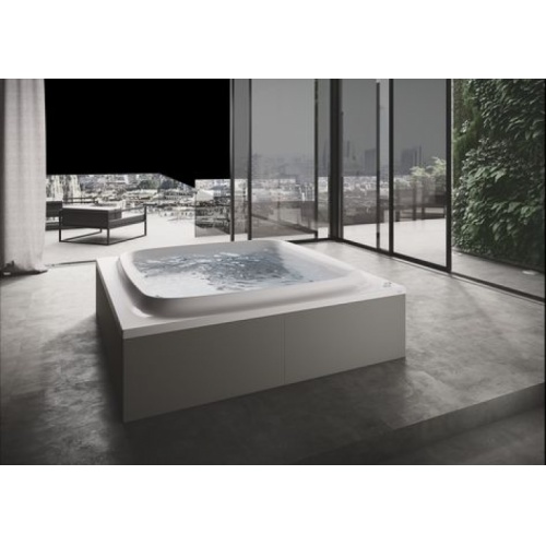 Baignoire SKYLINE 190x190 cm seule - Blanc brillant - Illumatherapy SKYLINE