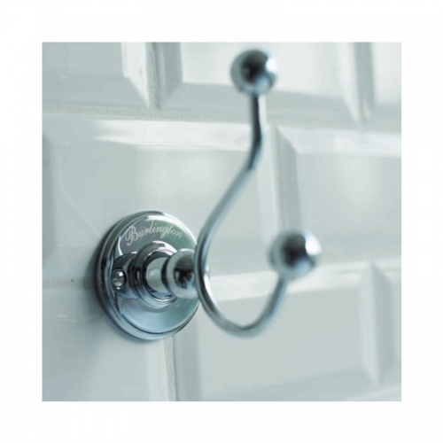 Patère double Burlington Chromé zoom_Burlington_Double_Robe_Hook_11166