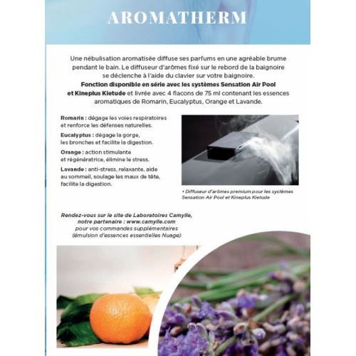 Baignoire balnéo KINEPLUS KIETUDE 170x75 cm - Tête à Droite AROMATHERM