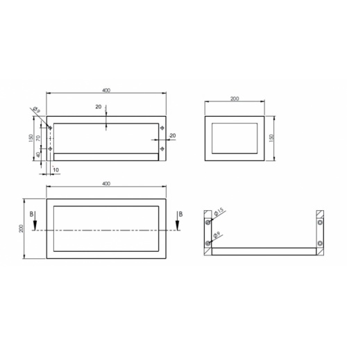 Lave-mains MODULO Steel STECH MODNM Schéma