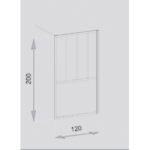 Paroi de douche LOFT Steel 120 cm LOFT Steel 120 Schéma