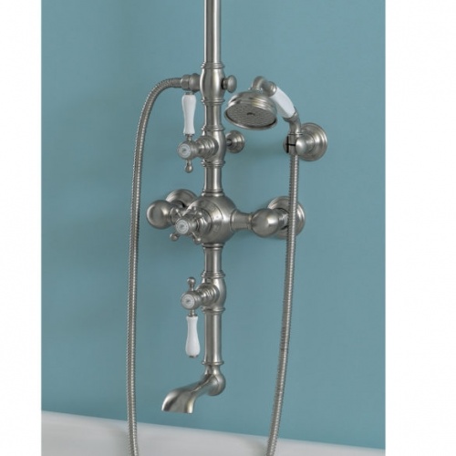 Colonne thermostatique bain/douche rétro JULIA Chromé 01744-NM-détail-585x585