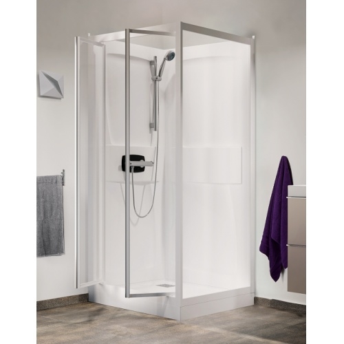 Cabine de douche Kineprime (18 cm) - 2 Portes - 80x80cm - Thermo