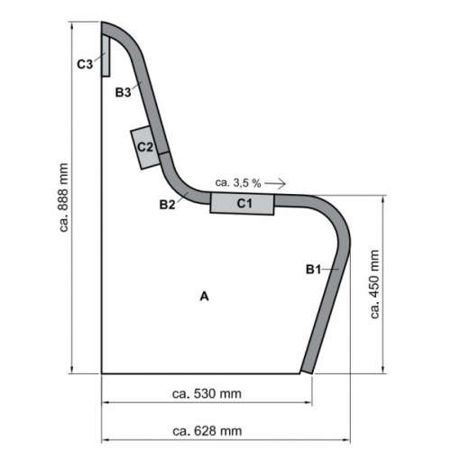 Kit pour banc à carreler complet JACKOBOARD S-Kit 3 Banc arrondi