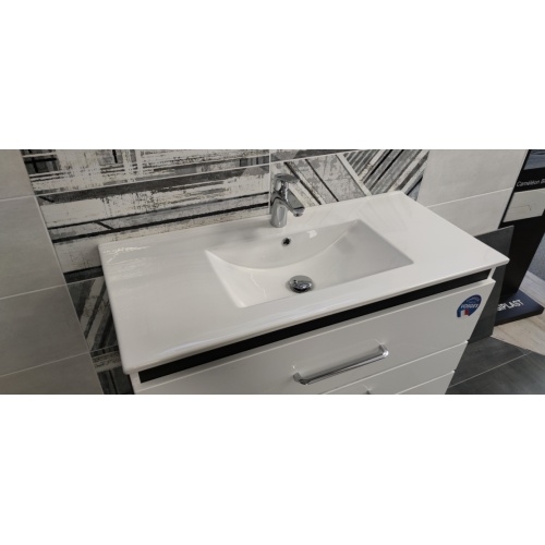 Meuble PRESTIGE 3 tiroirs 80cm - Blanc brillant - SANS miroir IMG_20210401_164039