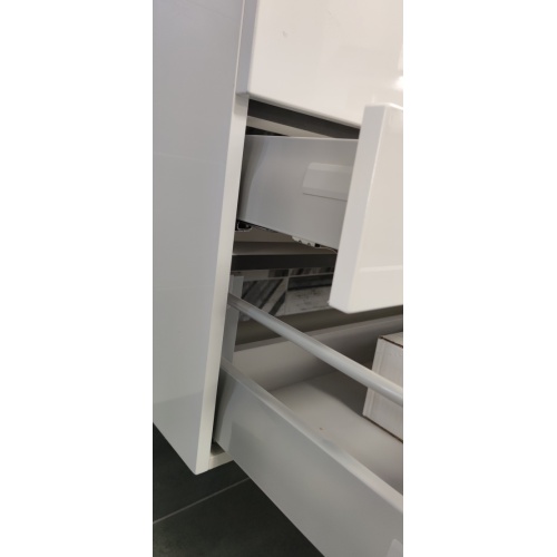 Meuble PRESTIGE 3 tiroirs 100cm - Blanc brillant - SANS miroir IMG_20210401_164133