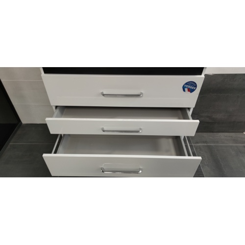 Meuble PRESTIGE 3 tiroirs 100cm - Blanc brillant - SANS miroir IMG_20210401_164234