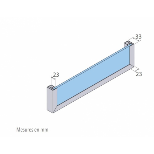 Paroi fixe double entrée NORDIC FN-2010 - 90 cm NORDIC