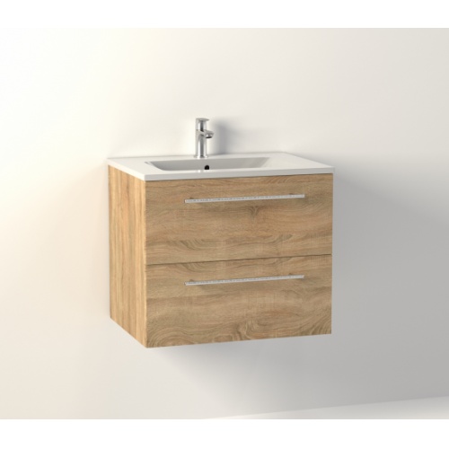 Meuble NEPTUNE Bois Clair 60 cm - Miroir Slim NewCascade-60-bois clair