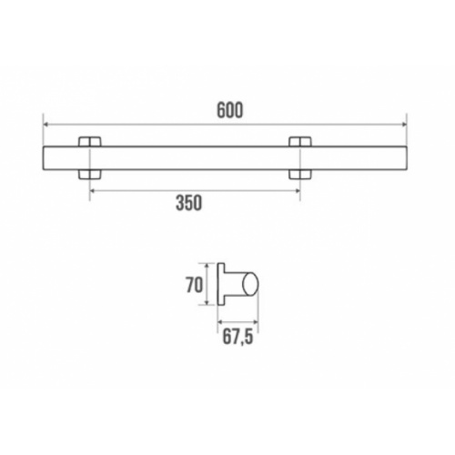 Barre d'appui multifonctions ARSIS pour WC Anthracite 048420 Schéma