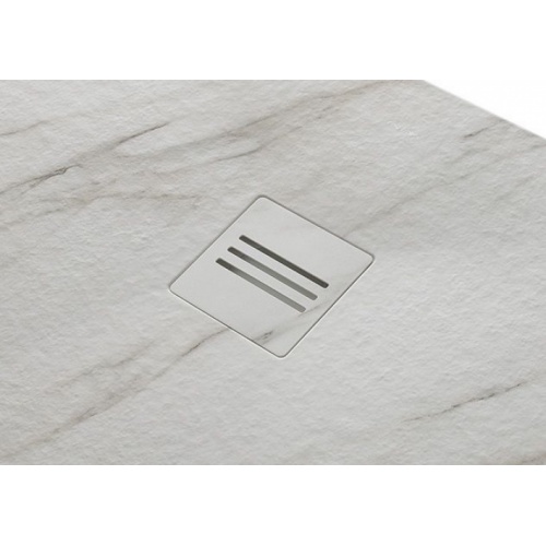 Receveur de douche MIRAGE Marbre Blanc - 100x100 cm Mirage zoom Grille