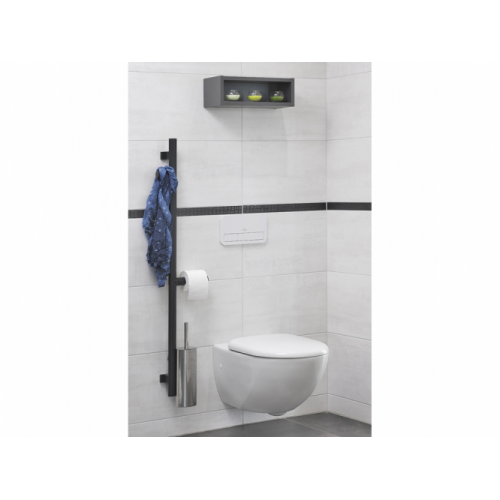 Barre d'appui et de maintien adaptée PMR et Séniors, multifonctions ARSIS pour WC - Anthracite