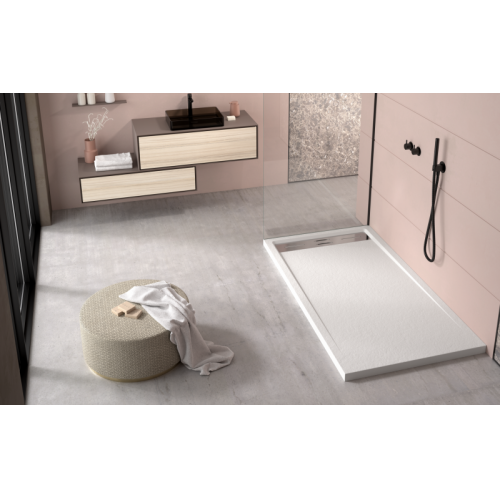 Receveur de douche 80x100 Canto Blanc Inox