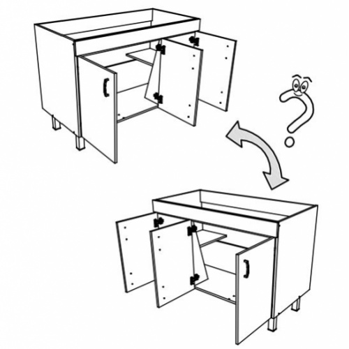 Meuble DECO-CLIP Basalte + Évier à poser SINOPE en inox DECOCLIP Réversible