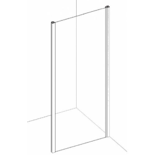 Paroi latérale fixe SMART DESIGN F Noir- Transparent - 120 cm Smart Design F