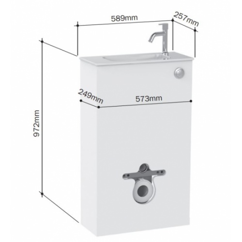 Pack WC lave-mains DUO sans cuvette Pack DUO Schéma