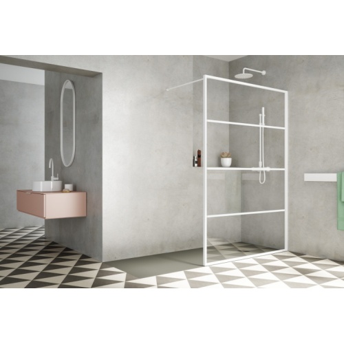 Paroi de douche NORDIC FN-2001 Vendome V - Blanc - 100 cm