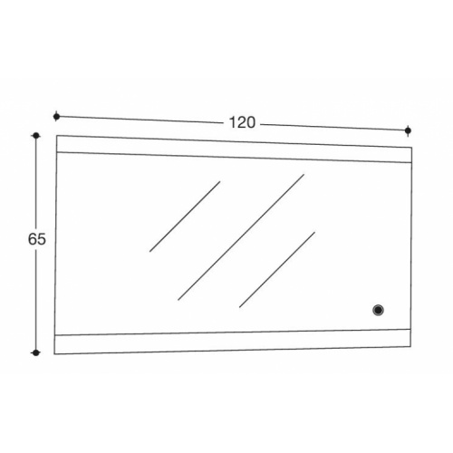 Meuble sdb suspendu ROMA Bois et Blanc - Compo 10 Miroir S120ST Schéma