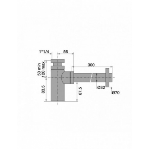 Siphon design Cylindrix réglable pour lavabo siphon-design-cylindrix-schéma