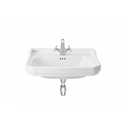 Vasque de lavabo rétro CARMEN 65cm Blanc brillant - 1 trou