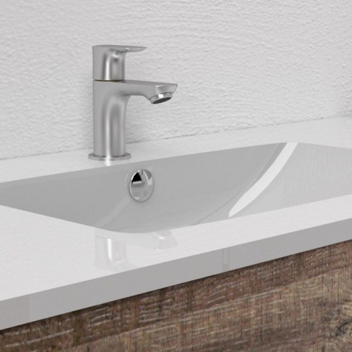 Meuble vasque INFINI 3T 80cm Pitaya avec miroir KATHY antibuée Plan Pitaya