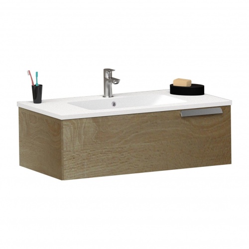 Ensemble meuble de salle de bains décalé INFINI 80cm Canelle INFINI 1T 80_Canelle