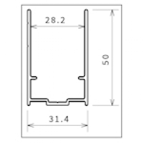 Profilé de compensation pour paroi YOUNG - Silver P05Y2ST2