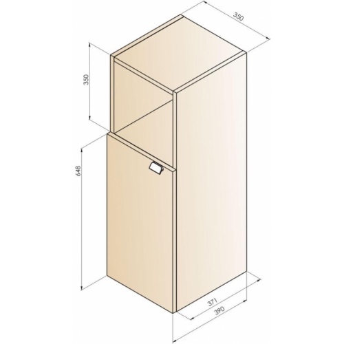 Demi-colonne INFINI avec niche haute Pitaya Col INFINI Niche Haut