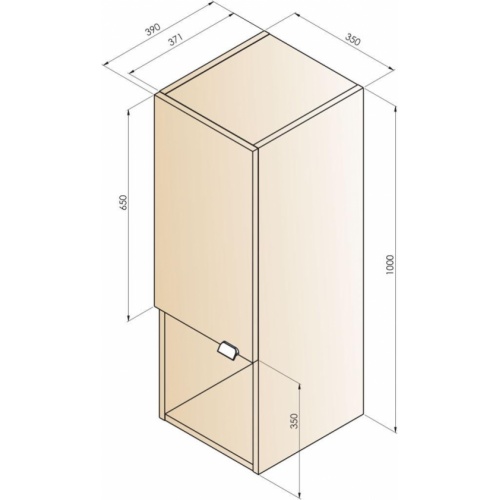 Demi-colonne INFINI avec niche basse Pitaya Col INFINI Niche bas