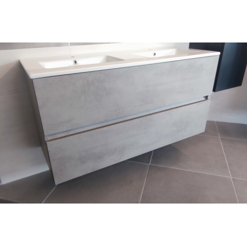 Meuble double vasque NOLITA Gris Béton 120cm - Sans miroir** IMG_20210831_153732